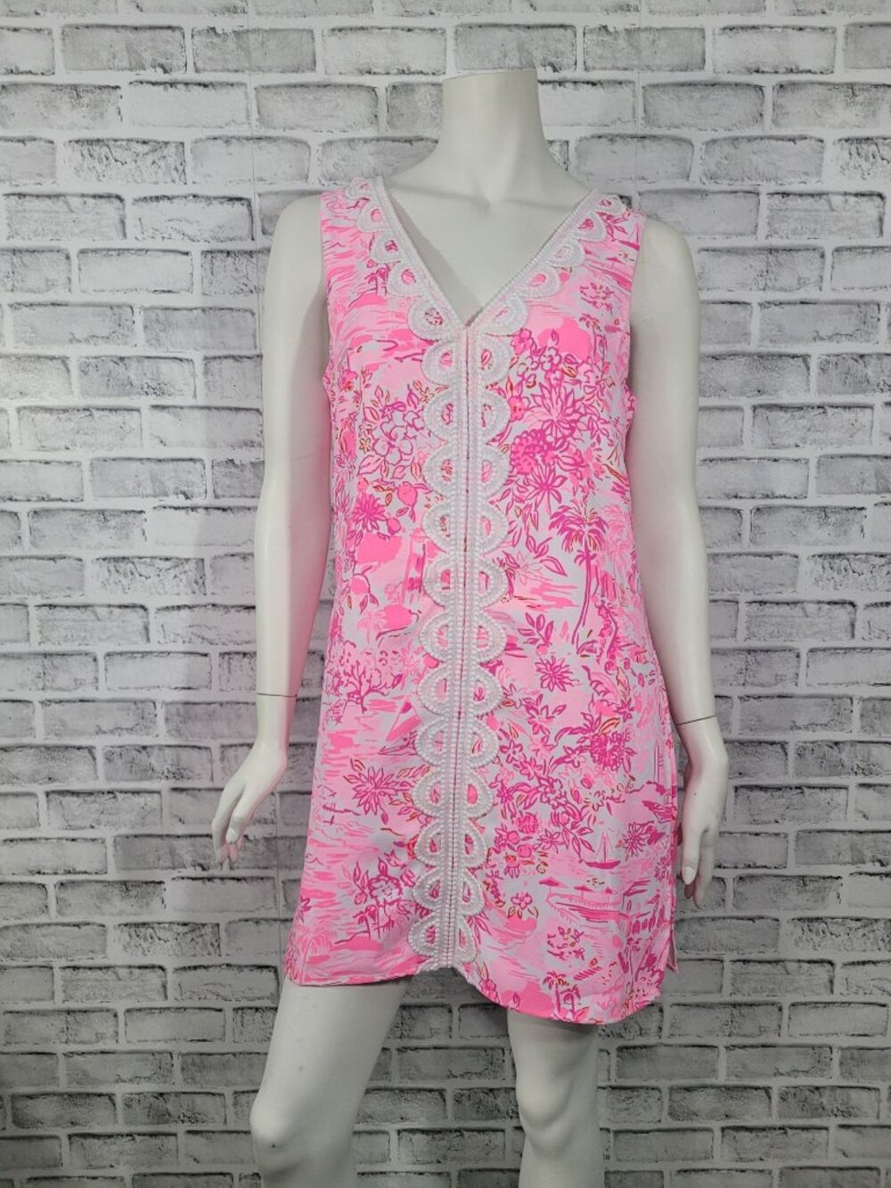 NWT Lilly Pulitzer Ronnie Romper Dress Peony Pink Seaside Scene Size 10 Skort